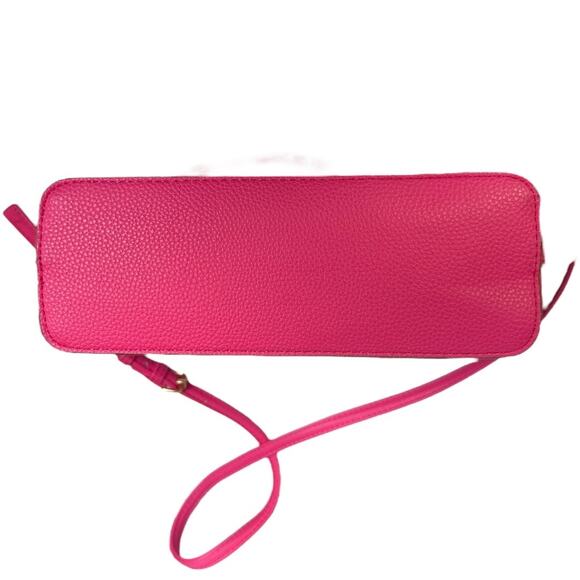 Nanette Lepore  purse vibrant Pink Pebbled compact Crossbody Gold-tone hardware - Picture 2 of 9